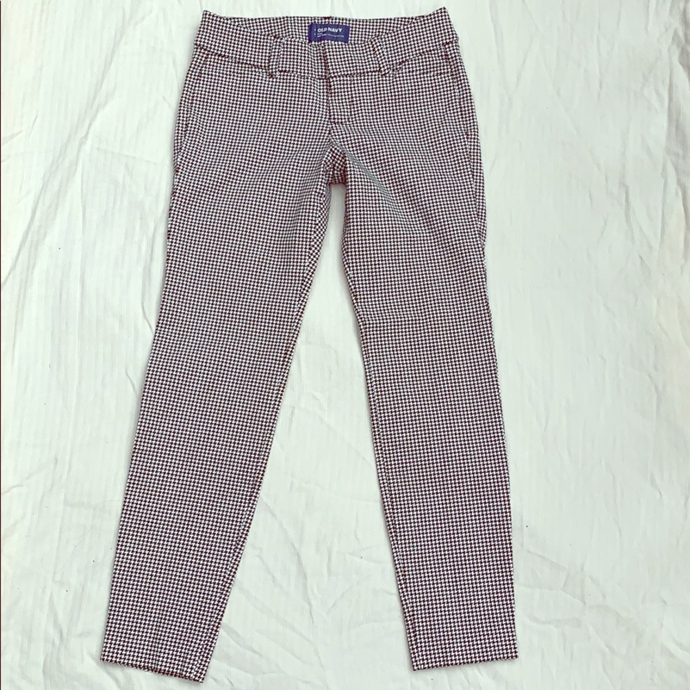 Black and White Pattern Mid-Rise Pants
